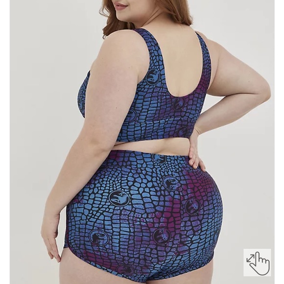 New Torrid size 2 Jurassic Swim Bathing Suit Top 2X - Picture 3 of 7